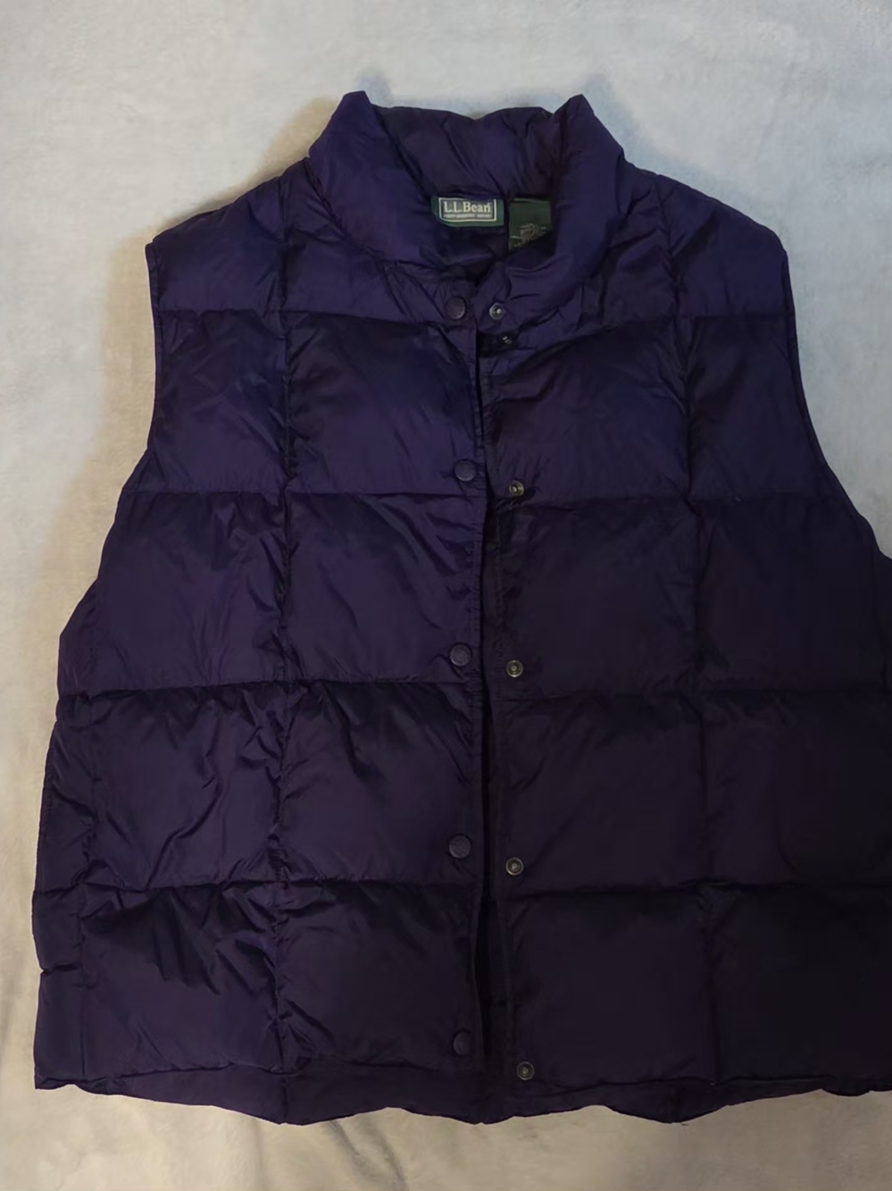 L.L. Bean Purple Quilted Down Vest